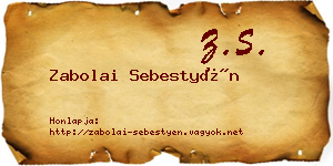 Zabolai Sebestyén névjegykártya